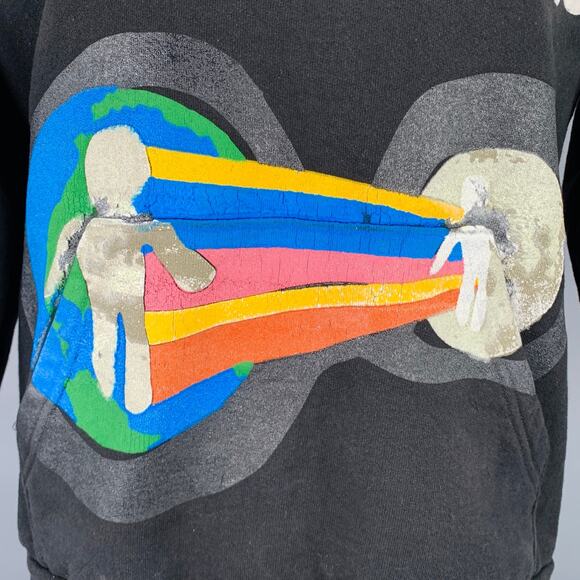 KID CUDI Size S Limited Edition Black Multi Color Cotton Hoodie Sweatshirt - Picture 2 of 9